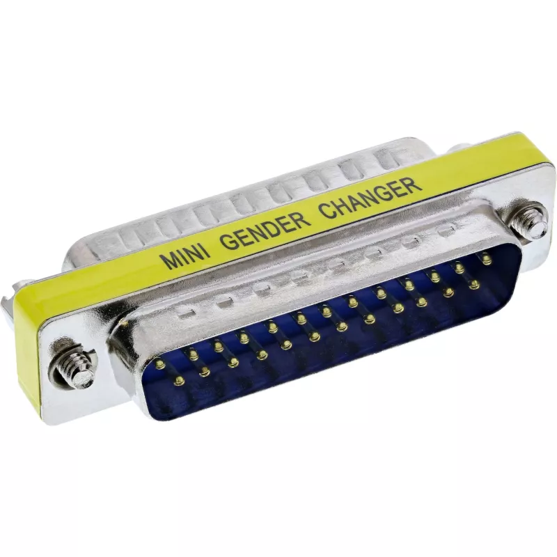 InLine Mini Adapter 25-polig Sub-D Stecker auf Stecker