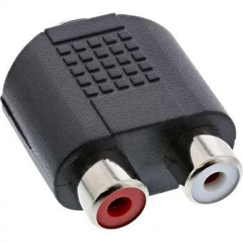 Audio-Adapter 3,5-mm-Buchse, weiblich Stereo / 2x Cinch, weiblich InLine 99346