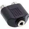 Audio-Adapter 3,5-mm-Buchse, weiblich Stereo / 2x Cinch, weiblich InLine 99346