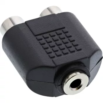 Audio-Adapter 3,5-mm-Buchse, weiblich Stereo / 2x Cinch, weiblich InLine 99346