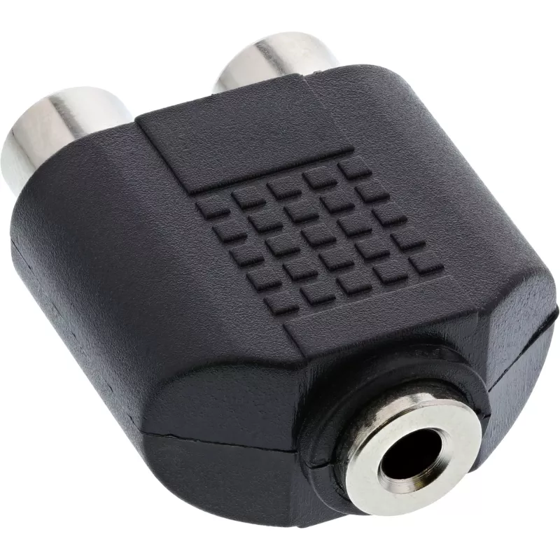 Audio-Adapter 3,5-mm-Buchse, weiblich Stereo / 2x Cinch, weiblich InLine 99346