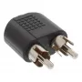 Audio-Adapter 3,5 mm Klinke Buchse Stereo / 2x Cinch Stecker InLine 99343