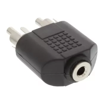 Audio-Adapter 3,5 mm Klinke Buchse Stereo / 2x Cinch Stecker InLine 99343