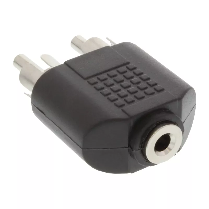 Audio-Adapter 3,5 mm Klinke Buchse Stereo / 2x Cinch Stecker InLine 99343