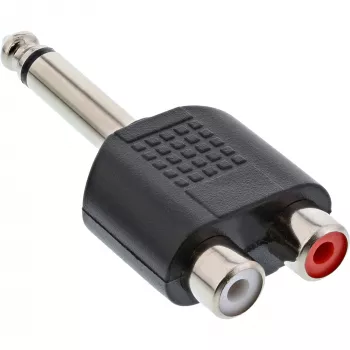 InLine Audio Adapter 6,3 mm Klinkenstecker Mono / 2x Cinch-Buchse