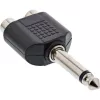 InLine Audio Adapter 6,3 mm Klinkenstecker Mono / 2x Cinch-Buchse
