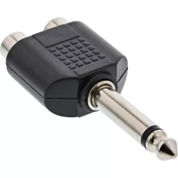 InLine Audio Adapter 6,3 mm Klinkenstecker Mono / 2x Cinch-Buchse
