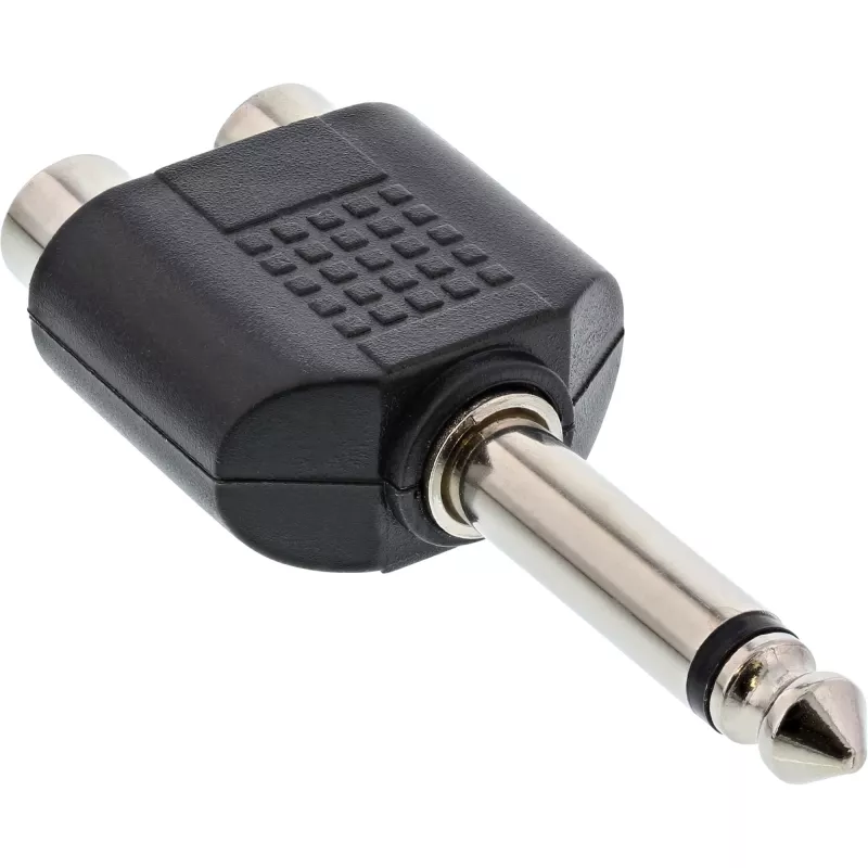 InLine Audio Adapter 6,3 mm Klinkenstecker Mono / 2x Cinch-Buchse