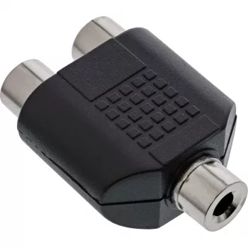 Audio-Adapter 3,5-mm-Klinkenbuchse Mono / 2x Cinch-Buchse InLine 99338