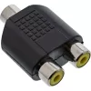 Audio-Adapter 3,5-mm-Klinkenbuchse Mono / 2x Cinch-Buchse InLine 99338