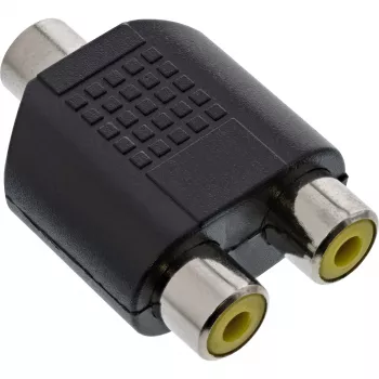 Audio-Adapter 3,5-mm-Klinkenbuchse Mono / 2x Cinch-Buchse InLine 99338