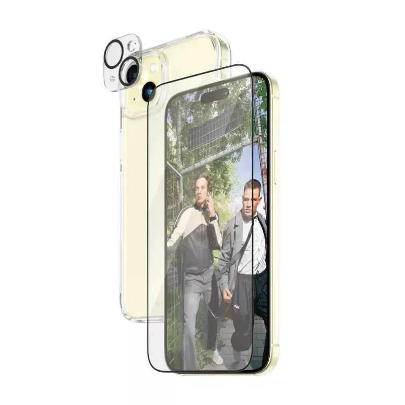 PanzerGlass 3-in-1 Pack iPhone 15 Plus Schlagfestes Gehärtetes Glas