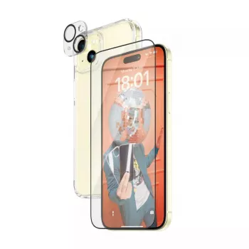 PanzerGlass 3-in-1 Pack iPhone 15 Plus Schlagfestes Gehärtetes Glas