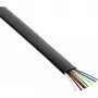 InLine Modulares Kabel 68818 8-adriges Flachbandkabel 100m Ring Schwarz