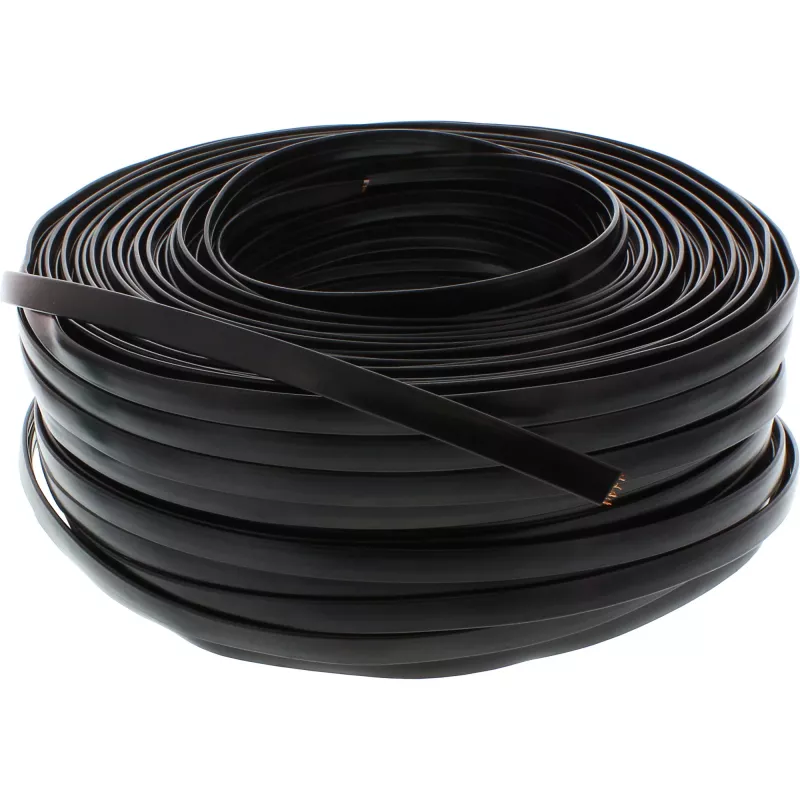 InLine Modulares Kabel 68818 8-adriges Flachbandkabel 100m Ring Schwarz