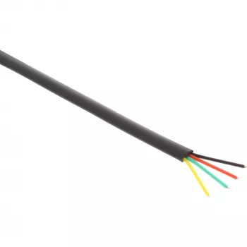InLine Modular Kabel 4-Draht-Flachbandkabel schwarz 100-m-Ring