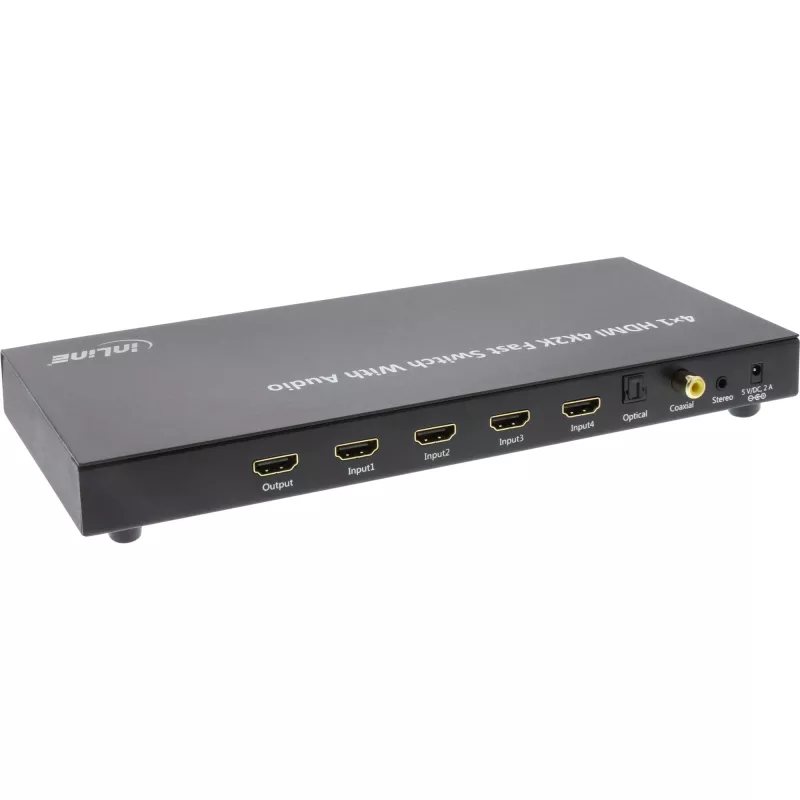 InLine 4×1 HDMI 4K Switch mit Audio
