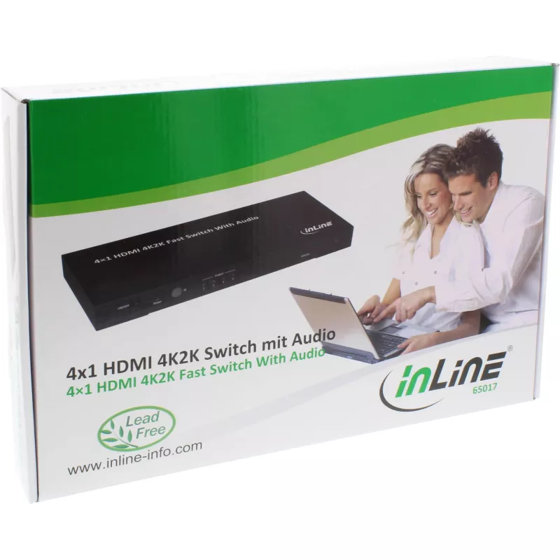 InLine 4×1 HDMI 4K Switch mit Audio