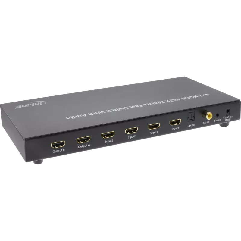 InLine HDMI Matrix Switch, 4K2K, 4 Eingänge auf 2 Ausgänge