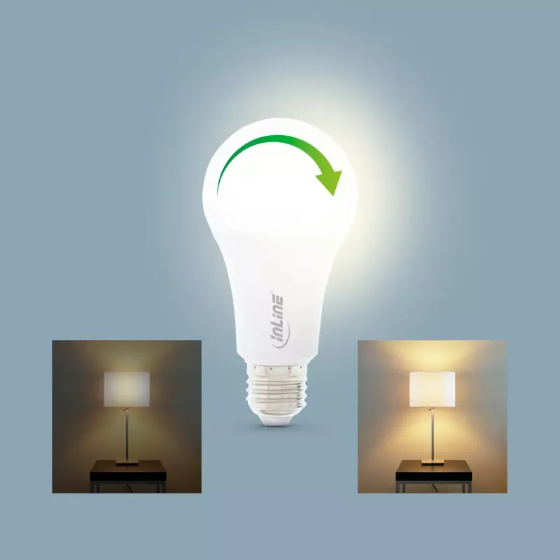 InLine SmartHome LED-Lampe RGB E27, 900LM