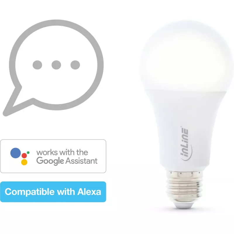 InLine SmartHome LED-Lampe RGB E27, 900LM