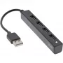 InLine USB 2.0 4-Port Hub, USB-A Stecker auf 4x USB-A Buchse, Kabel 15cm