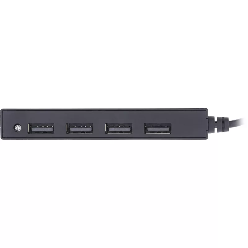 InLine USB 2.0 4-Port Hub, USB-A Stecker auf 4x USB-A Buchse, Kabel 15cm