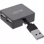 InLine USB 2.0 4-Port Hub, USB-A Stecker auf 4x USB-A Buchse, Kabel 4cm