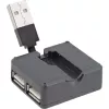 InLine USB 2.0 4-Port Hub, USB-A Stecker auf 4x USB-A Buchse, Kabel 4cm