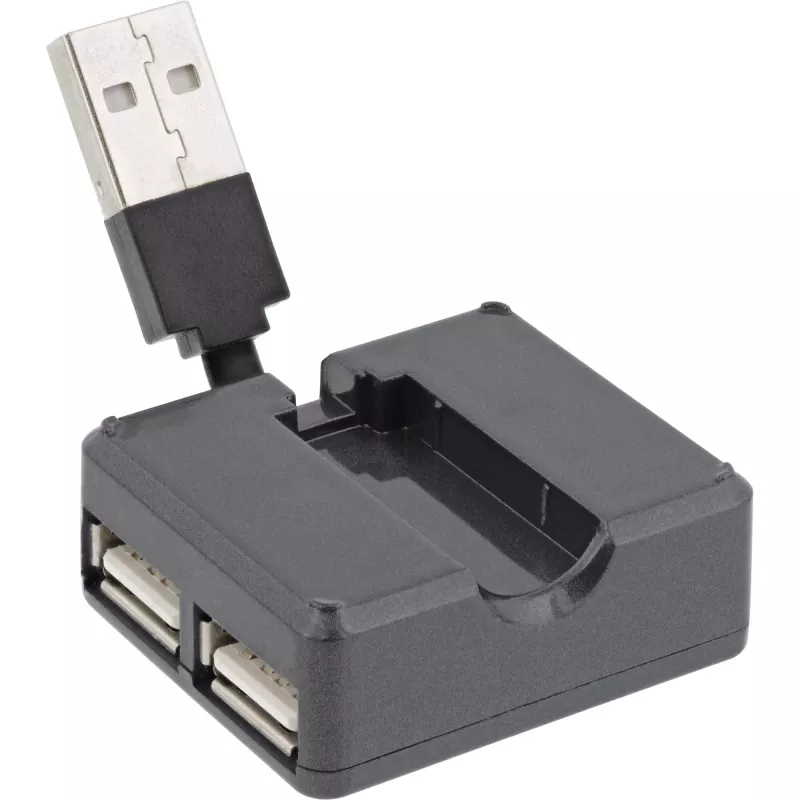 InLine USB 2.0 4-Port Hub, USB-A Stecker auf 4x USB-A Buchse, Kabel 4cm