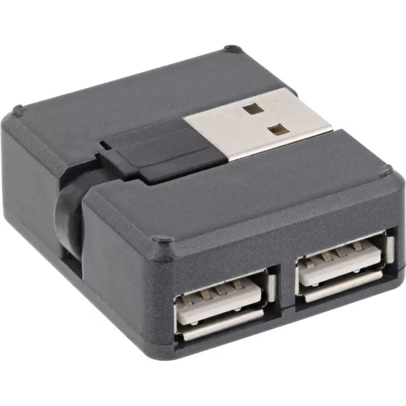 InLine USB 2.0 4-Port Hub, USB-A Stecker auf 4x USB-A Buchse, Kabel 4cm