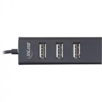 InLine USB 2.0 4-Port Hub, USB-C Stecker auf 4x USB-A Buchse, Kabel 15cm