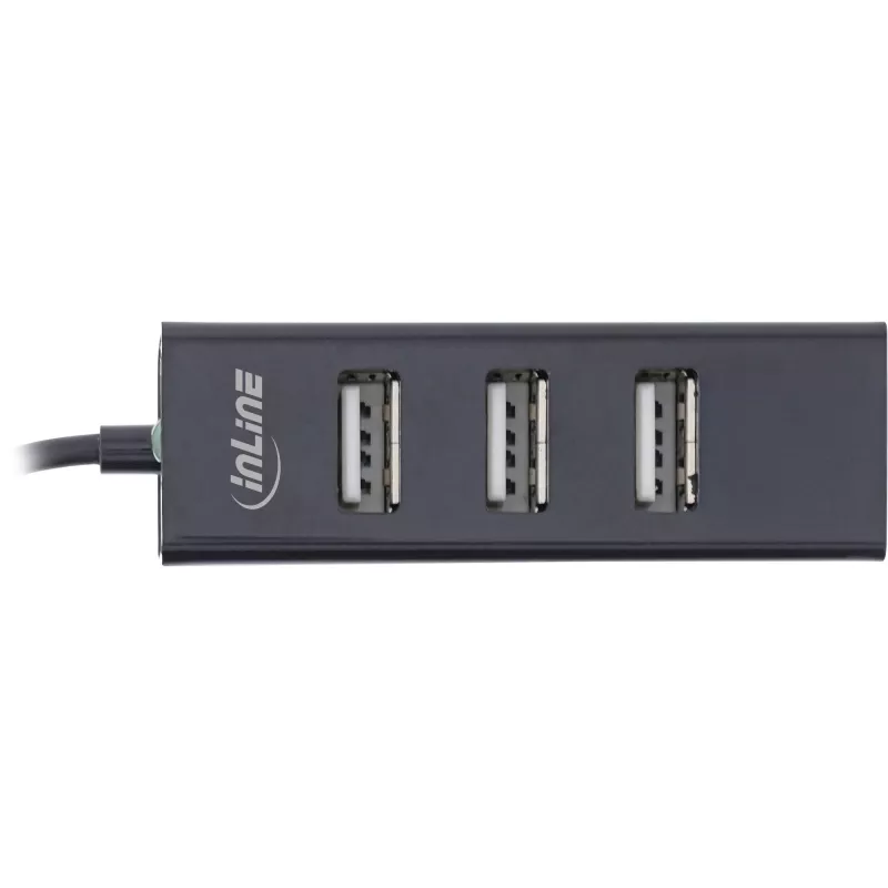 InLine USB 2.0 4-Port Hub, USB-C Stecker auf 4x USB-A Buchse, Kabel 15cm