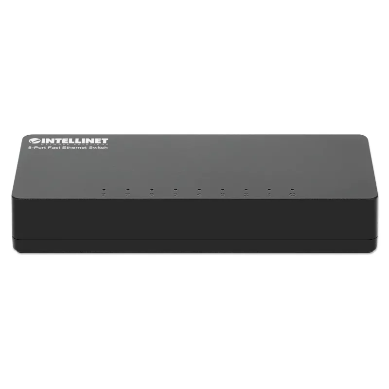 Intellinet 8-Port Fast Ethernet Switch Desktop-Größe, Kunststoff, IEEE 802.3az (Energy Efficient Ethernet), Schwarz
