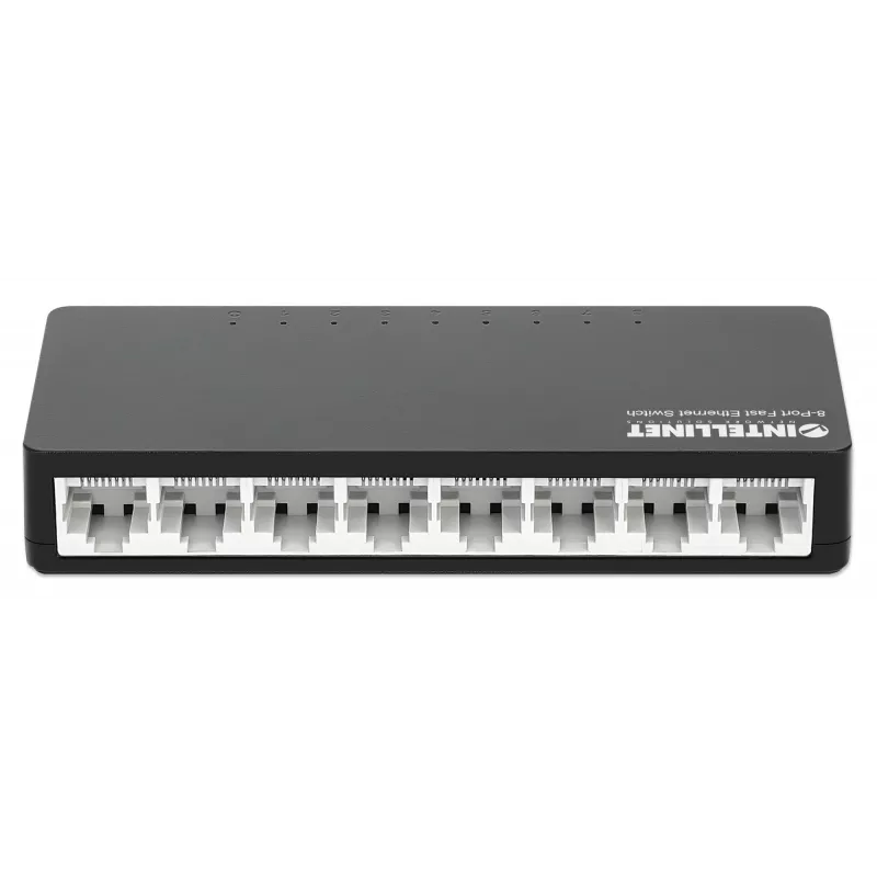 Intellinet 8-Port Fast Ethernet Switch Desktop-Größe, Kunststoff, IEEE 802.3az (Energy Efficient Ethernet), Schwarz
