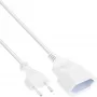 InLine Euro-Typ-C-Stecker Stromverlängerung Stecker / Buchse, weiß, 2 m