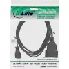 InLine Euro Type C Plug Power Extension male / female, Schwarz, 5m
