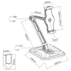 InLine Tablet-Halterung für Wand- oder Tischmontage, universal für 4,7 Zoll–12,9 Zoll