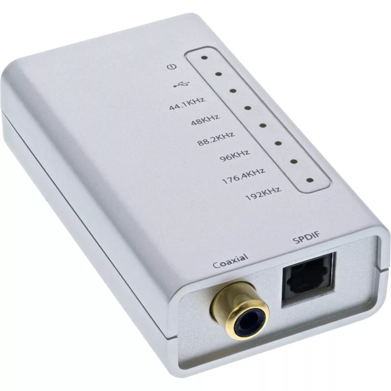 USB HD Audio Adapter InLine 33053I 24 Bit 192kHz Digital Coax/Toslink/I2S Konverter