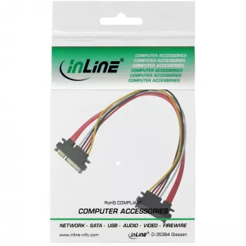 InLine SATA Daten- und Stromkabel SATA 6Gb/s Stecker / Buchse 0,30m