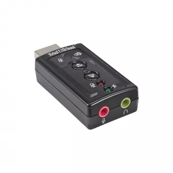 USB-Soundkarte InLine 33051C mit virtuellem 7.1-Surround-Sound
