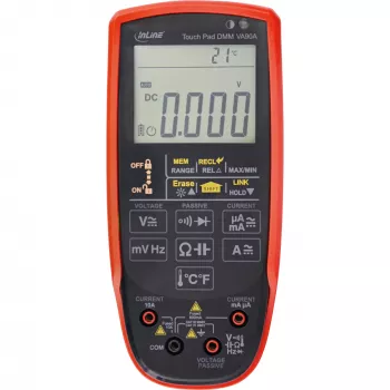 Multimeter InLine 43127 mit Touchpad, beleuchtetem LED-Display 62x50 mm, CAT III/CAT IV, AA-Batterie