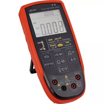 Multimeter InLine 43127 mit Touchpad, beleuchtetem LED-Display 62x50 mm, CAT III/CAT IV, AA-Batterie