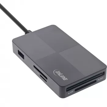 InLine 66772F Kartenleser USB grau
