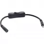 InLine DC-Kabel mit Schalter, DC-Stecker/Buchse 3,5x1,35mm, AWG 18, schwarz, 0,20m