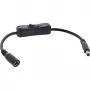 InLine DC-Kabel mit Schalter, DC Stecker/Buchse 5,5x2,1mm, AWG 18, schwarz, 0,20m
