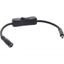 InLine DC-Kabel mit Schalter, DC Stecker/Buchse 4,0x1,7 mm, AWG 18, schwarz, 0,20 m