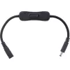 InLine DC-Kabel mit Schalter, DC Stecker/Buchse 4,0x1,7 mm, AWG 18, schwarz, 0,20 m