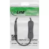 InLine DC-Kabel mit Schalter, DC Stecker/Buchse 4,0x1,7 mm, AWG 18, schwarz, 0,20 m