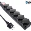 InLine 16496P Stromverlängerung 5 m 6 AC-Ausgänge Schwarz
